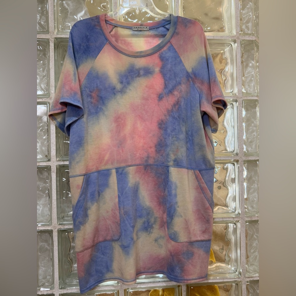 Colorful Tie-Dye Sweatshirt Dress